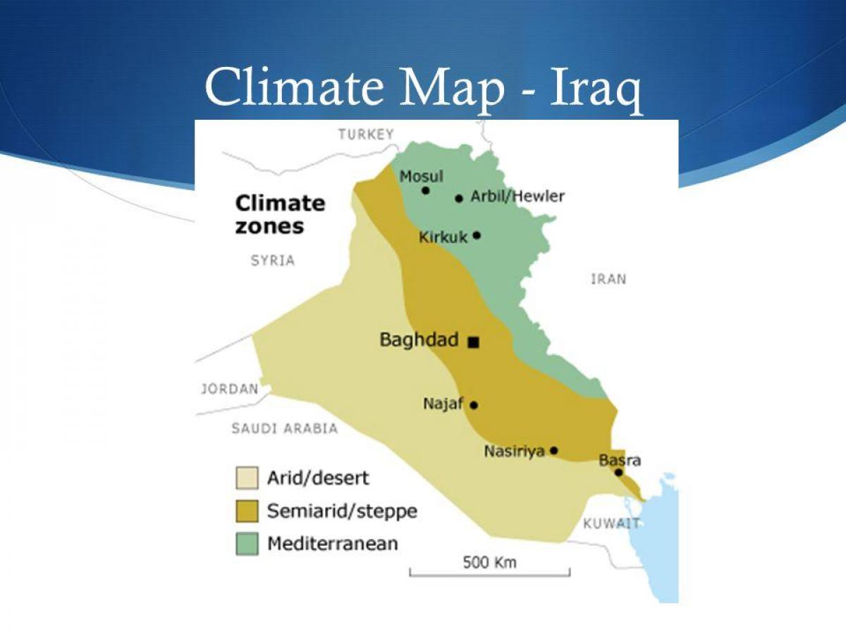 Mapa de Iraq clima