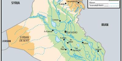 Mapa de Iraq elevación