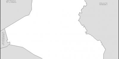 Mapa de Iraq en branco