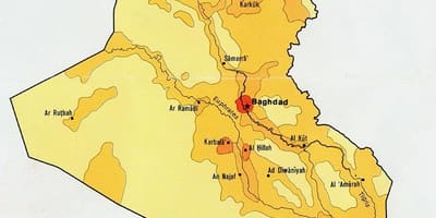Mapa de Iraq poboación