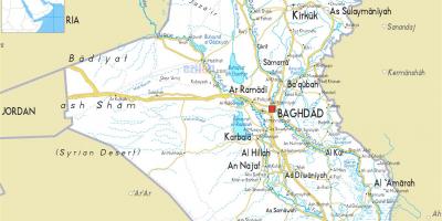 Mapa de Iraq río